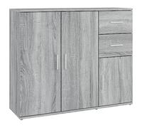 mtlskopl Credenza grigia Sonoma 91 x 29,5 x 75 cm, materiale in legno dal design elegante, molto spazio, adatto al soggiorno, per corridoio, ufficio, camera da letto e molto altro ancora