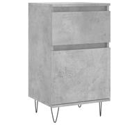 mtlskopl Credenza grigio cemento, 40 x 35 x 70 cm, in legno e ferro, design moderno, organizer per corridoio, soggiorno e ufficio