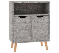 mtlskopl Credenza grigio cemento 60 x 30 x 72 cm in legno Design moderno con 3 scomparti Salvaspazio, per soggiorno, corridoio e ufficio