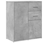 mtlskopl Credenza grigio cemento, 60 x 31 x 70 cm, in legno, moderna e compatta con superficie robusta, cassettiera salvaspazio per soggiorno, corridoio, ufficio