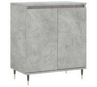 mtlskopl Credenza grigio cemento, 60 x 35 x 70 cm, in legno e gambe in ferro, design moderno, robusto cassettiera con spazio per soggiorno, corridoio, ufficio, sottile e durevole