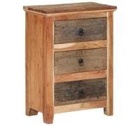 mtlskopl Credenza in legno di acacia, 55 x 33 x 75 cm, senza tempo, in legno massiccio con cassetti, per corridoio, sala da pranzo o camera da letto