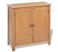 mtlskopl Credenza in legno massello 70 x 35 x 75 cm in vera quercia, cucina rustica a buffet con 2 ante, robusto soggiorno armadio per sala da pranzo, corridoio o camera da letto