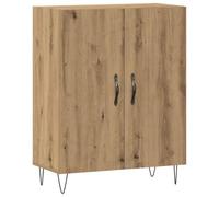 mtlskopl Credenza in rovere Artisan, 69,5 x 34 x 90 cm, in legno con piedini in metallo, moderna e sottile, con molto spazio per soggiorno, corridoio o ufficio, design senza tempo