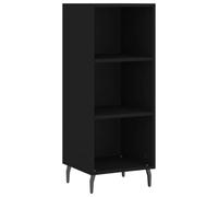 mtlskopl Credenza nera, 34,5 x 32,5 x 90 cm, in legno e metallo, design senza tempo, per corridoio, soggiorno, ufficio, comò e credenze