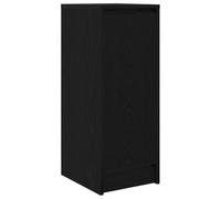 mtlskopl Credenza nera effetto rovere, 29,5 x 34 x 76 cm, in legno salvaspazio, con porta robusta e scaffale, per cucina, camera da letto, corridoio, ufficio