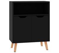 mtlskopl Credenza nera lucida, 60 x 30 x 72 cm, materiale in legno con 3 scomparti, moderna per soggiorno, cucina, corridoio, ufficio, portata 45 kg, fissaggio a parete incluso