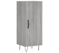 mtlskopl Credenza sottile Sonoma grigio 34,5 x 34 x 90 cm in legno e metallo, cassettiera senza tempo con ampio spazio di archiviazione, design moderno per soggiorno, corridoio e ufficio