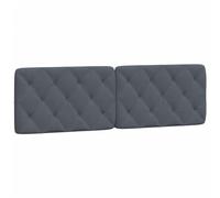 mtlskopl Cuscino per testiera, 155 x 48 cm, per materasso da 152 cm, grigio scuro, trapuntatura a rombi, montaggio a parete