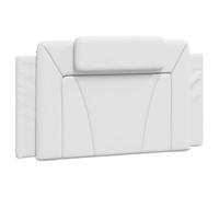 mtlskopl Cuscino per testiera Viana, bianco, 100 cm, in ecopelle con anima in schiuma, design moderno e durevole, per camera da letto, camera degli ospiti e letti d'albergo