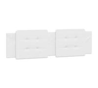 mtlskopl Cuscino per testiera Zara bianco 183 x 48 cm ecopelle con chiusura lampo imbottito da parete per letto matrimoniale