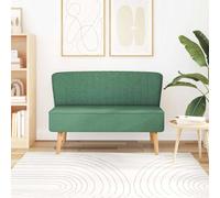mtlskopl Divano a 2 posti, 117 x 55,5 x 77 cm, verde, in tessuto con cornice in legno, design moderno, robusto e durevole, per soggiorno, camera da letto, corridoio, ufficio e piccoli spazi