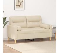 mtlskopl Divano a 2 posti, 138 x 77 x 80 cm, moderno mini divano con cuscino decorativo, struttura in metallo robusta e fodera in poliestere traspirante per soggiorno, camera da letto, corridoio