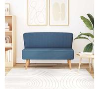 mtlskopl Divano a due posti, 117 x 55,5 x 77 cm, blu, in 100% poliestere, con cornice in legno, design moderno, robusto e durevole, per soggiorno, corridoio, camera da letto