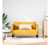 mtlskopl Divano a due posti, colore giallo chiaro, 124 x 68 x 74 cm, portata 220 kg, design moderno e confortevole di seduta per soggiorno, piccoli spazi e cucina