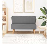 mtlskopl Divano a due posti grigio chiaro 117 x 55,5 x 77 cm in poliestere e struttura in legno Moderno divano soggiorno per piccoli spazi con struttura semplice per Living Room Bedroom and Corridor