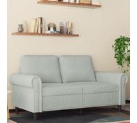 mtlskopl Divano a due posti, grigio chiaro, 152 x 77 x 80 cm, rivestimento in velluto, struttura in metallo, moderno divano pieghevole per piccoli spazi, panchina, cucina, corridoio, camera dei