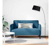 mtlskopl Divano a due posti in velluto blu, 124 cm, moderno, piccolo divano con anima a piume, salvaspazio, per piccolo soggiorno, camera da letto, ufficio