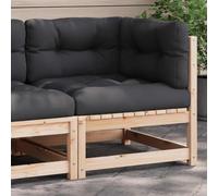 mtlskopl Divano angolare in pino massiccio, 70 x 70 cm, colore antracite, per esterni, resistente alle intemperie, divano da giardino modulare, piccolo mobile da balcone per terrazza, giardino