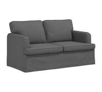 mtlskopl Divano grigio scuro a 2 posti in tessuto dal design ergonomico, moderno divano modulare per soggiorno, robusto telaio in metallo, dimensioni 144 x 80 x 85 cm, per interni eleganti