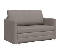 mtlskopl Divano letto 2 in 1, letto per gli ospiti e divano, larghezza seduta 110 cm, piccolo divano soggiorno in tessuto tortora, regolabile, robusto telaio in metallo, compatto per piccoli spazi