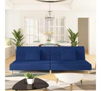 mtlskopl Divano letto 2 posti blu con 2 cuscini 200 x 84,5 cm divano letto pieghevole per piccoli spazi, camera dei ragazzi, ufficio o soggiorno
