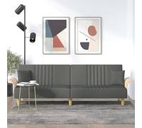 mtlskopl Divano letto grigio scuro 224 x 89 x 70 cm, schienale e braccioli regolabili in 3 posti, letto per soggiorno/camera degli ospiti e ufficio