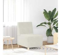 mtlskopl Divano modulare in velluto senza braccioli, 55 x 74 x 82 cm, crema, piccolo divano con funzione panchina, design moderno per soggiorno, camera da letto, ufficio e cucina