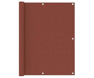 mtlskopl Frangivista per balcone, 120 x 300 cm, robusta copertura per balcone in tessuto Oxford rivestito, colore rosso terracotta, pratica protezione dal vento per la ringhiera del balcone, con corda