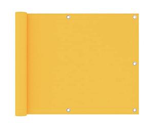 mtlskopl Frangivista per balcone, 75 x 400 cm, in resistente tessuto Oxford, con occhielli in alluminio e corda per il fissaggio alla ringhiera del balcone, colore giallo