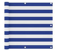 mtlskopl Frangivista per balcone, 90 x 300 cm, bianco/blu, tessuto Oxford resistente con occhielli in alluminio, inclusa corda in PE da 12 m per il fissaggio