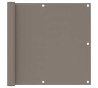 mtlskopl Frangivista per balcone, 90 x 600 cm, colore tortora, rivestimento per balcone in resistente tessuto Oxford, protezione dal vento per ringhiere del balcone, con corda da 24 m per il fissaggio