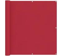 mtlskopl Frangivista per balconi, 110 x 200 cm, tessuto Oxford, frangivista per balconi e terrazze, motivo a righe, colore rosso, con occhielli in alluminio per il montaggio