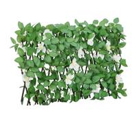 mtlskopl Griglia per tralicci con edera artificiale espandibile, 180 x 30 cm, in legno e PVC, frangivista, per giardino e balcone, decorazione verde, per esterni, design moderno e durata