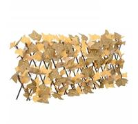mtlskopl Griglia per tralicci con foglie d'acero artificiali, 5 pezzi, arancione, 180 x 30 cm, espandibile, per giardino, legno, PVC, robusta, per balconi, terrazze e esterni