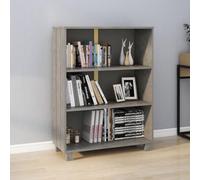 mtlskopl HAMAR - Armadio per libri in pino massiccio, 85 x 35 x 112 cm, 3 ripiani robusti, libreria moderna e mensola da pavimento, per soggiorno, casa, corridoio, camera da letto