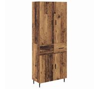 mtlskopl Highboard 180 cm legno vecchio ingegnerizzato legno credenza in vetro con 2 cassetti, design moderno, robusto spazio per cucina, soggiorno, corridoio