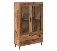 mtlskopl Highboard 69,5 x 31 x 115 cm con cassetto e 2 ante, robusto materiale in legno dal design moderno, sottile credenza per soggiorno, corridoio, ufficio