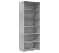 mtlskopl Highboard grigio cemento, 70 x 41 x 185 cm, in legno resistente, moderna credenza con ampio spazio di archiviazione, design minimalista per soggiorno, cucina, corridoio