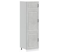 mtlskopl Kalmar - Armadio da cucina grigio cemento, 60 x 57 x 207 cm, con materiale in legno e piedini regolabili, con ampio spazio per cucine moderne, cucina, sala da pranzo, corridoio
