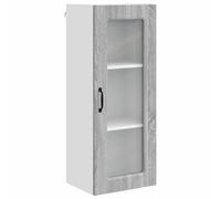 mtlskopl Kalmar - Armadio da cucina Sonoma grigio 40 x 31 x 100 cm, in legno dal design moderno, grande spazio di archiviazione, robusto armadio da parete per cucina, soggiorno, ufficio