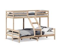 mtlskopl Letto a castello 80 x 200/140 x 200 cm, in legno massello, 207 x 145,5 x 145 cm, moderno e robusto, per camera dei ragazzi, camera degli ospiti