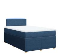mtlskopl Letto a molle 120 x 200 cm con materasso e illuminazione a LED per ambienti moderni, colore blu, in tessuto resistente, per camera da letto, camera dei ragazzi e guest house