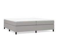 mtlskopl Letto a molle 200 x 200 cm, grigio chiaro con molle insacchettate, materasso e topper, design moderno per camera da letto, camera degli ospiti e camera dei ragazzi