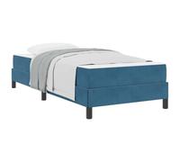 mtlskopl Letto a molle con materasso, blu scuro, 80 x 210 cm, telaio in tessuto, design moderno, robusto e durevole, per camera da letto, camera dei ragazzi, studio