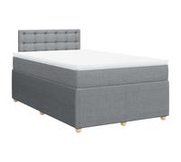 mtlskopl Letto a molle, grigio chiaro, 120 x 200 cm, con materasso a molle insacchettate e topper per camera dei ragazzi, camera degli ospiti, divano letto, ricambio robusto per piccoli spazi