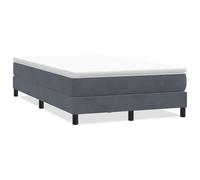 mtlskopl Letto a molle, grigio scuro, 120 x 220 cm, rivestimento in velluto, struttura moderna con rete a doghe e gambe stabili, comodo letto matrimoniale per camera da letto, camera degli ospiti