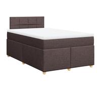 mtlskopl Letto a molle marrone scuro 120 x 200 cm con materasso a molle insacchettate e comodo cuscino in tessuto resistente per camera dei ragazzi, camera degli ospiti, camera da letto