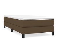 mtlskopl Letto a molle marrone scuro 90 x 200 cm con materasso a molle insacchettate e topper, robusto letto per gli ospiti per il comfort simile al divano letto in camera da letto o nella camera dei