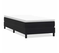 mtlskopl Letto a molle, nero, 100 x 220 cm, rivestimento in velluto, rete a doghe, design moderno, gambe stabili, comfort per il sonno per camera dei ragazzi, camera degli ospiti e camera